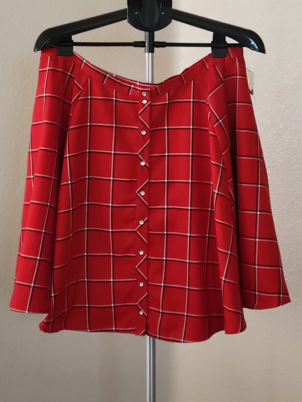 Dixxon Daytona Red Checkered Skater Skirt 2X (Rare Ltd Ed) - Picture 2 of 10